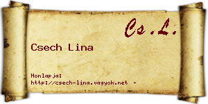 Csech Lina névjegykártya
